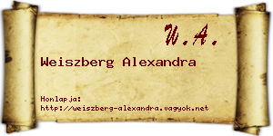 Weiszberg Alexandra névjegykártya